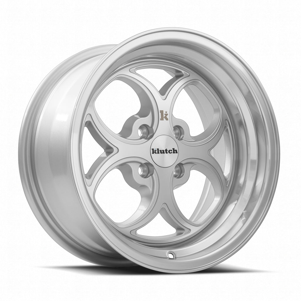 Klutch Wheels Klutch SL2 15x8.5 17 4x100mm 73.1mm Silver Machined Face