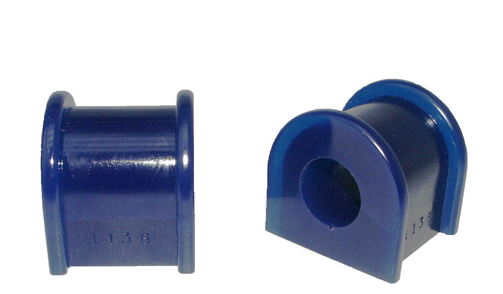 Close up SuperPro polyurethane bushing with knurled bore