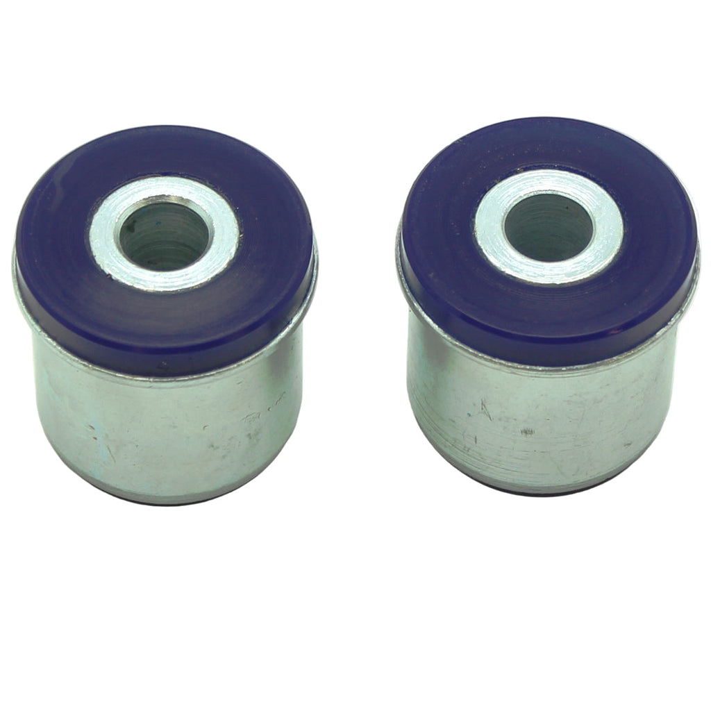 Close up SuperPro polyurethane bushing with knurled bore and grease grooves