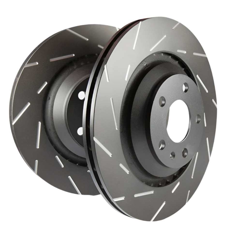 EBC 2016+ Honda Civic (Excl Si) USR Blackdash Sport Slotted Rear Rotors - Black Ops Auto Works