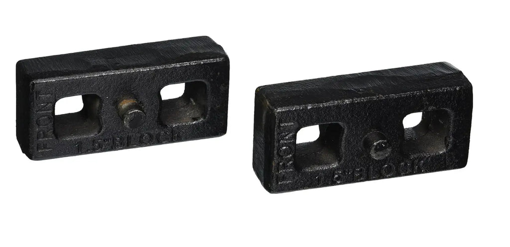 Fabtech 99-06 GM C1500 2WD 6 Lug Rear Leaf Spring Block Kit - 1.5in - Black Ops Auto Works