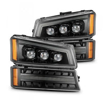 Load image into Gallery viewer, Chevrolet Silverado 2500HD/3500HD with the AlphaRex 880254 NOVA-Series Alpha-Black LED Projector