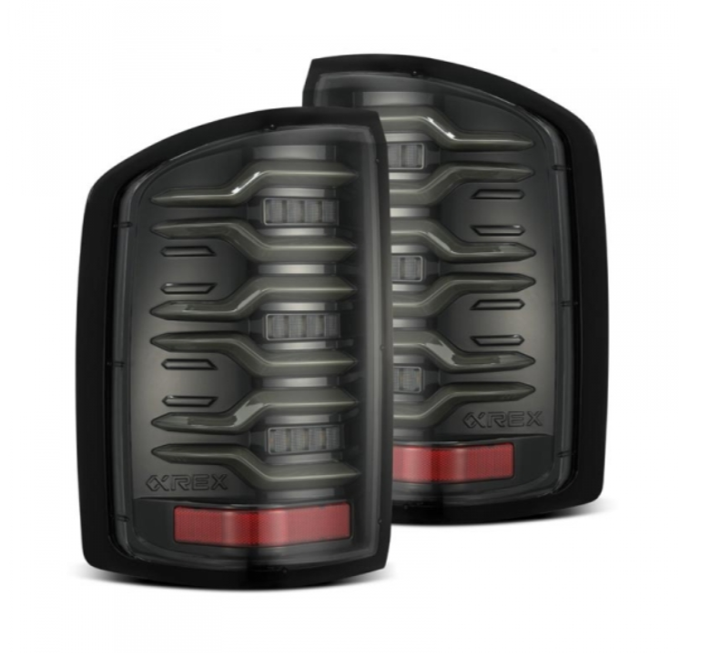 AlphaRex 14-18 GMC Sierra 1500/2500HD/3500HD LUXX-Series LED Tail Lights Alpha-Blk Actv Lgt Seq. Sig - Black Ops Auto Works