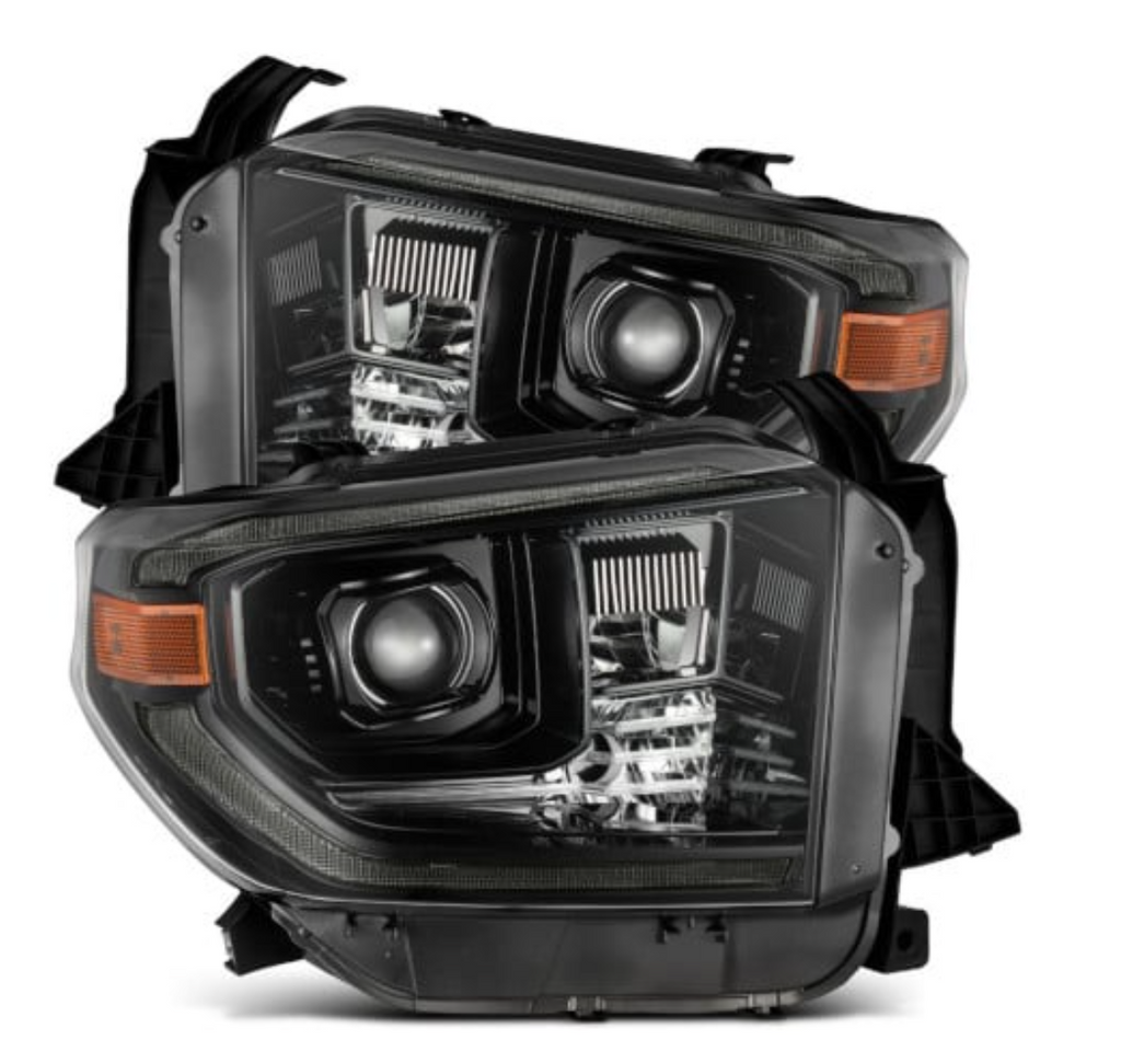 AlphaRex 14-21 Toyota Tundra PRO-Series Projector Headlights Black w/Seq. Sig. + DRL - Black Ops Auto Works
