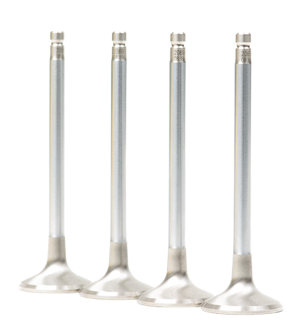 GSC P-D Toyota 2JZ Chrome Alloy Polished Exhaust Valve - 30.0mm Head (+1mm) 6.6mm Stem - Set of 12 - Black Ops Auto Works