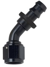 Load image into Gallery viewer, FRA204510-BL-Fragola -10AN Push-Lite End 45 Degree - Black-Fittings-Fragola