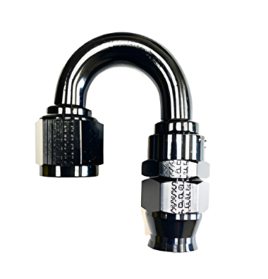 FRA681808-BL-Fragola -8AN Real Street x 180 Degree Hose End Black For PTFE Hose-Fittings-Fragola