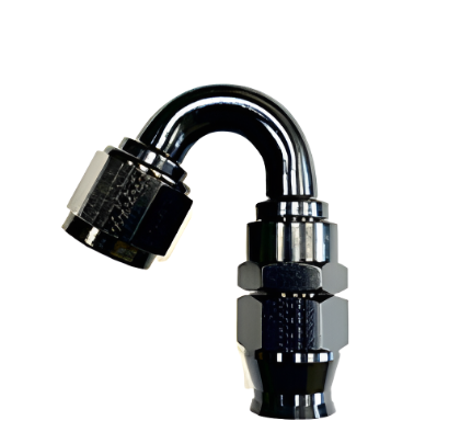 FRA681508-BL-Fragola -8AN Real Street x 150 Degree Hose End Black For PTFE Hose-Fittings-Fragola