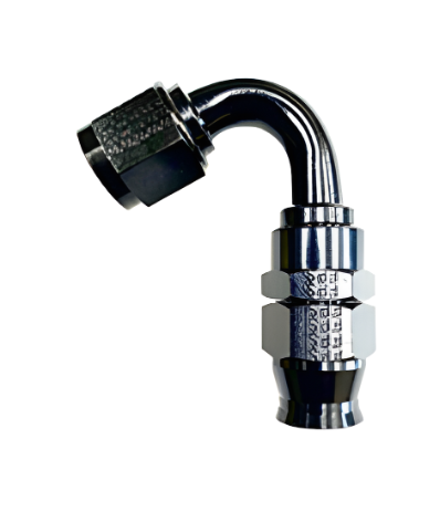 FRA681506-BL-Fragola -6AN Real Street x 150 Degree Hose End Black For PTFE Hose-Fittings-Fragola