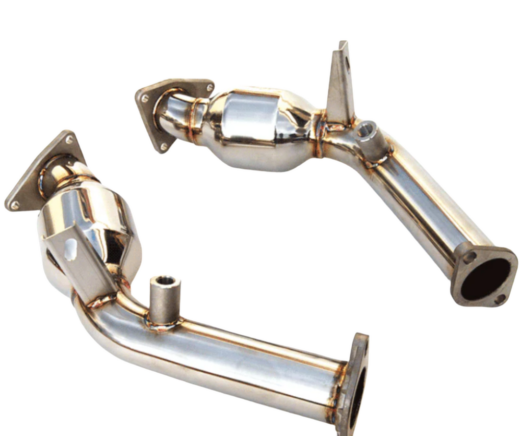 INVHS09N7ZTPCB-Invidia 09+ Nissan 370Z / Infiniti G37 60mm High Flow Cat w/ Bracket-Connecting Pipes-Invidia