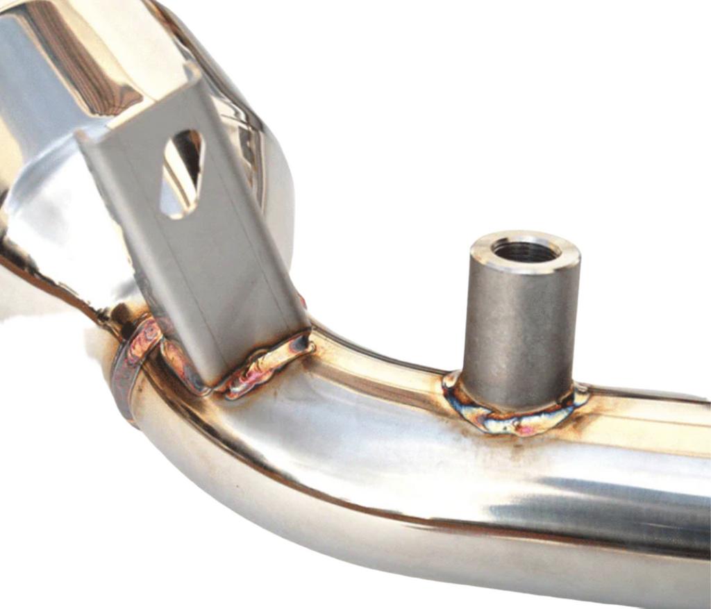 INVHS09N7ZTPCB-Invidia 09+ Nissan 370Z / Infiniti G37 60mm High Flow Cat w/ Bracket-Connecting Pipes-Invidia