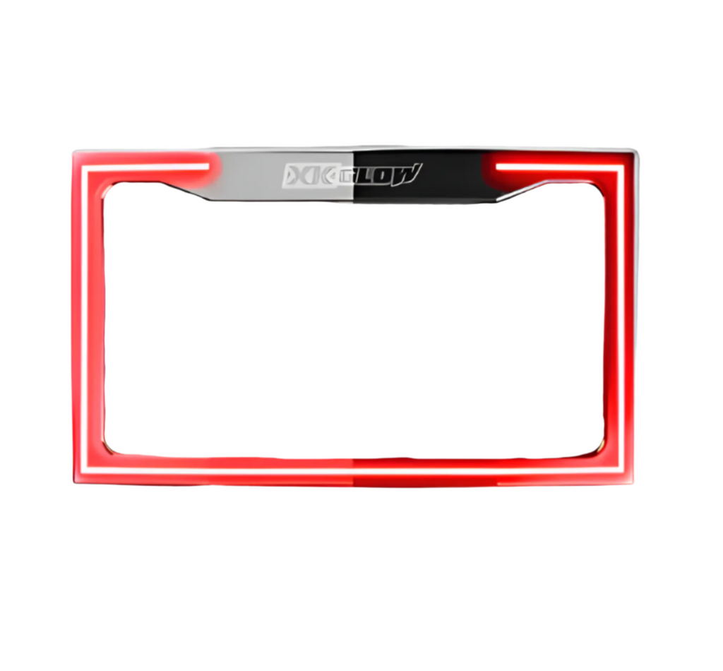 XKGXK034018-B-XK Glow Motorcycle License Plate Frame Light w/ Turn Signal - Black-Light Accessories and Wiring-XKGLOW