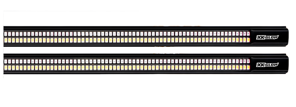 XKGXK041021-XK Glow Jeep & Truck Running Board Light w/ Turn Signal 2x60in White + Amber-Light Accessories and Wiring-XKGLOW