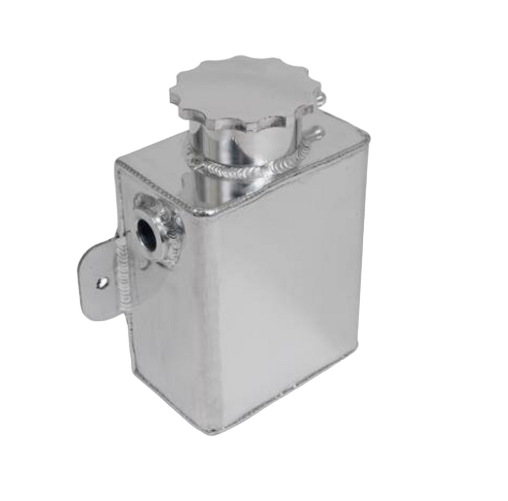 GMS500300-Granatelli 1.25qt 3/8in NPT In 1/2in NPT Out 3inx4.5inx7in Alum Rectangular Coolant Tank- Polished-Coolant Reservoirs-Granatelli Motor Sports