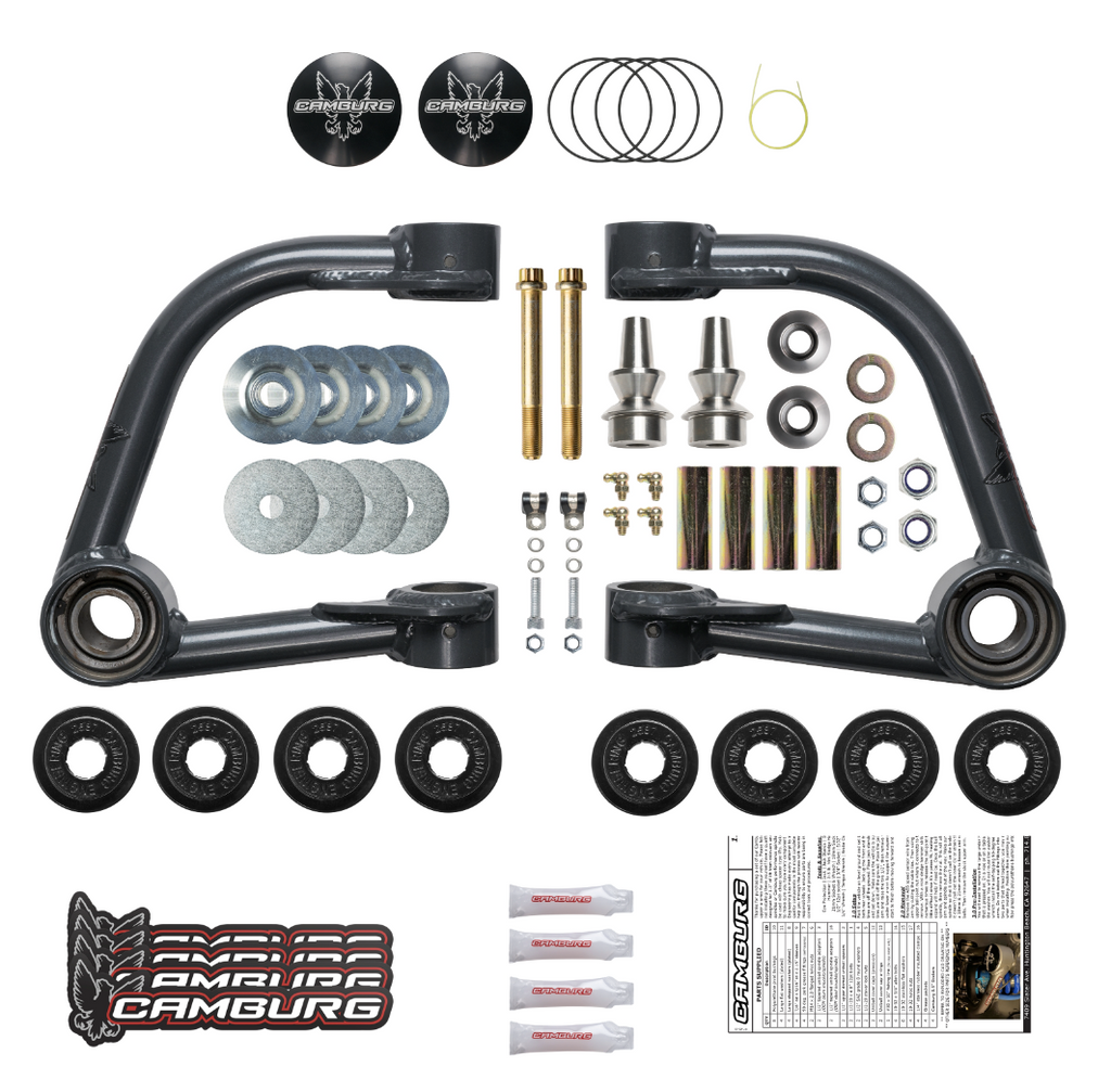CMBCAM-110180-Camburg Ford Ranger 2WD/4WD 19-23 1.25in Performance Uniball Upper Arms (w/ covers)-Suspension Arms & Components-Camburg