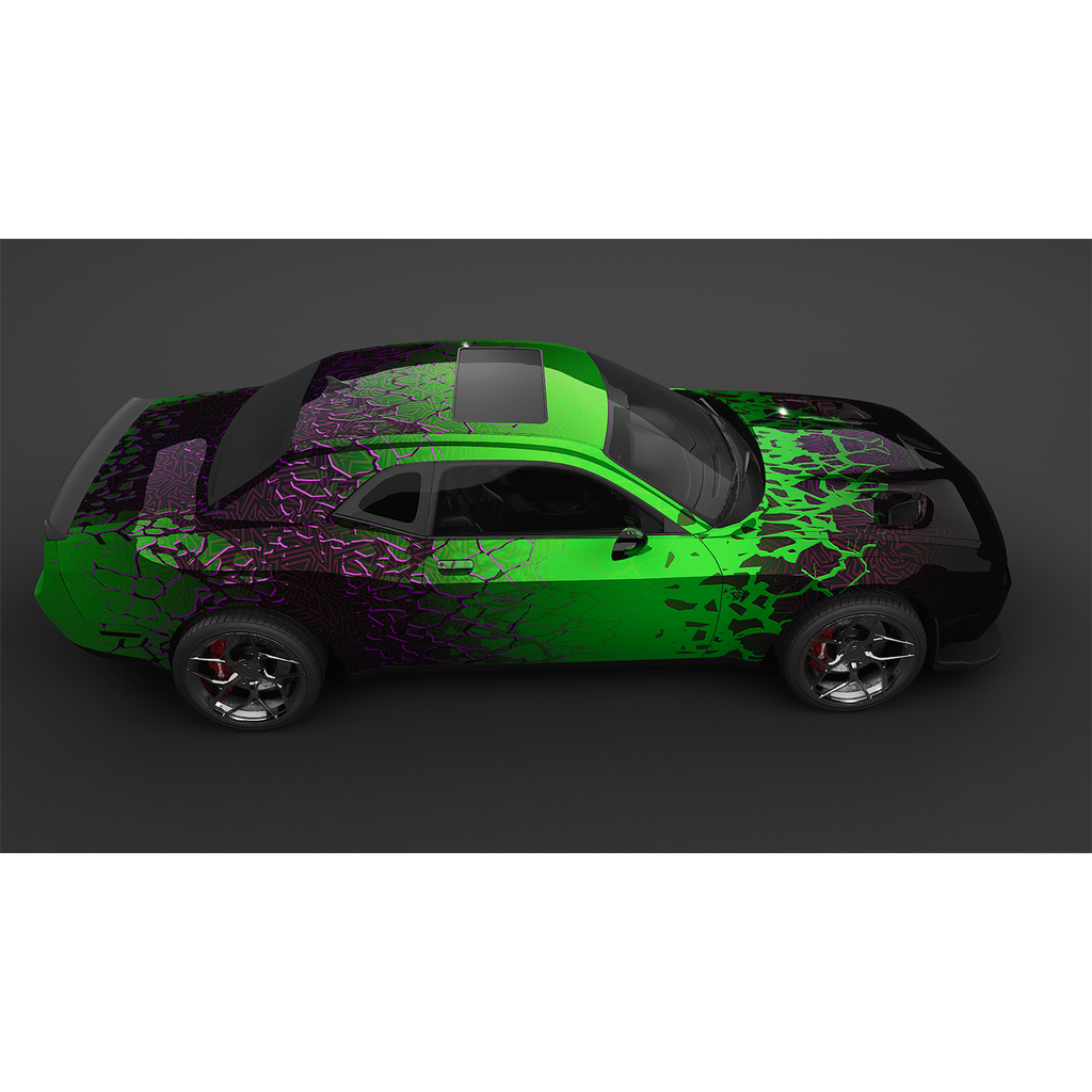 Vinyl Car Wrap Film - Shattered Illusions (Green)-Vehicle Wrap-Wraptek