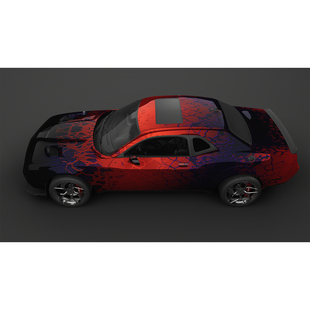 Vinyl Car Wrap Film - Shattered Illusions (Red)-Vehicle Wrap-Wraptek