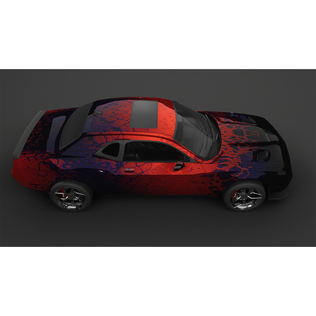 Vinyl Car Wrap Film - Shattered Illusions (Red)-Vehicle Wrap-Wraptek