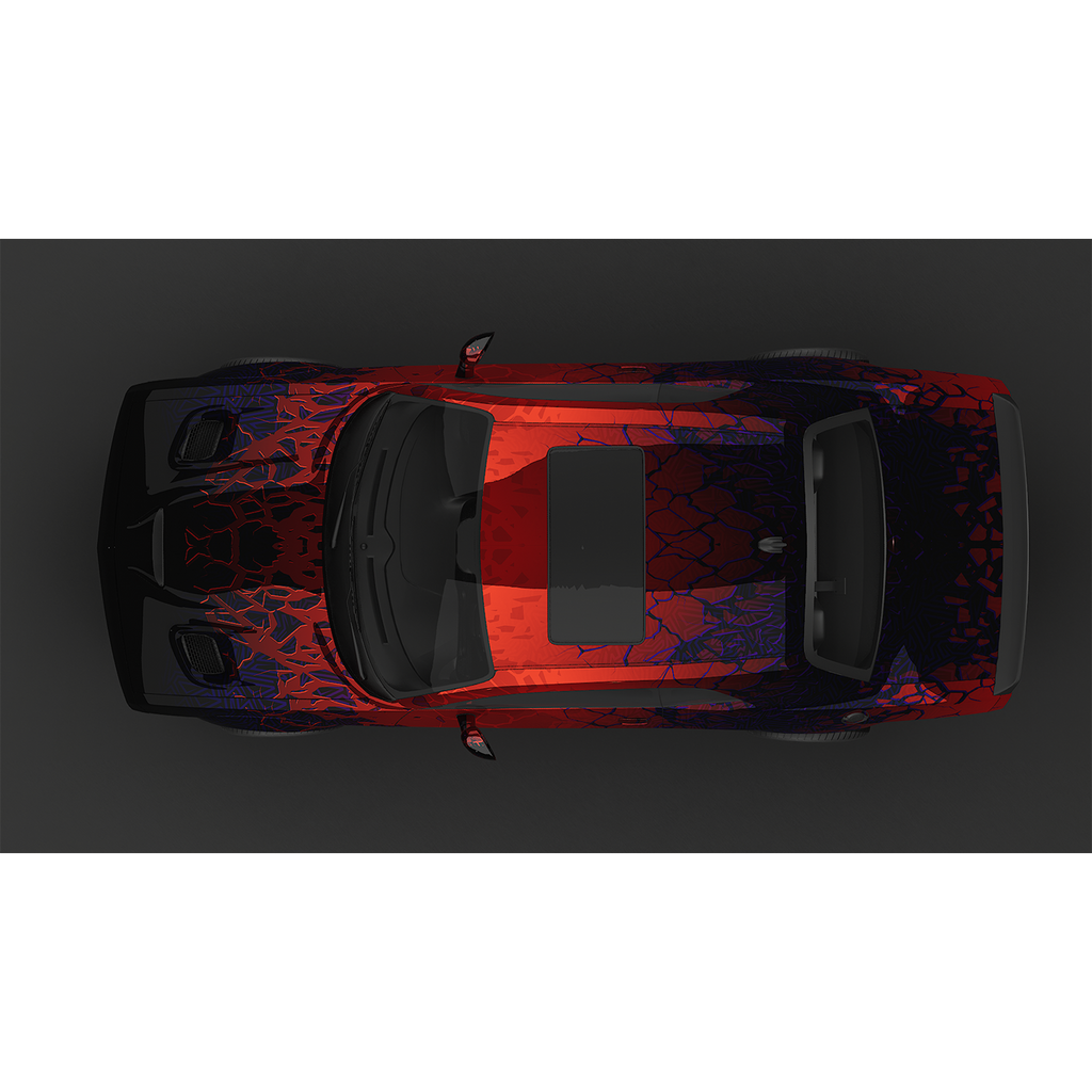 Vinyl Car Wrap Film - Shattered Illusions (Red)-Vehicle Wrap-Wraptek