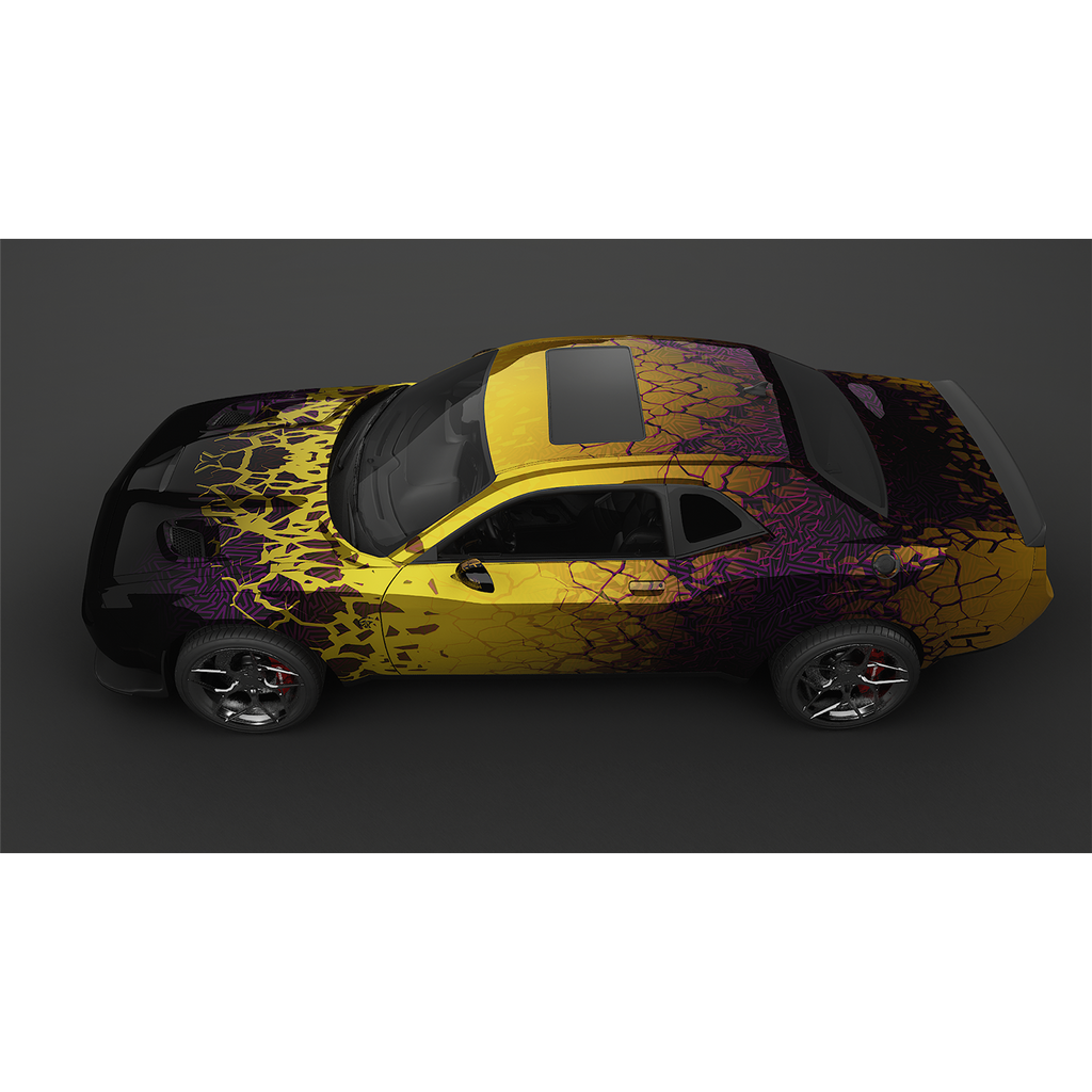 Vinyl Car Wrap Film - Shattered Illusions (Orange)-Vehicle Wrap-Wraptek