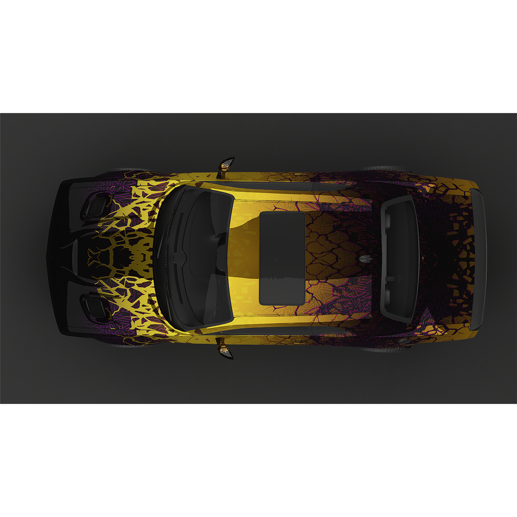 Vinyl Car Wrap Film - Shattered Illusions (Orange)-Vehicle Wrap-Wraptek