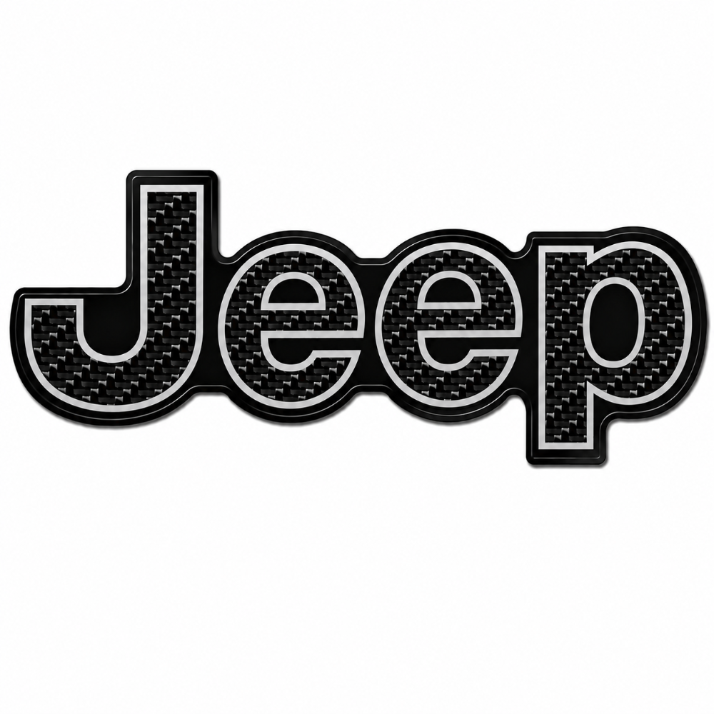 RBDCFJTB Carbon Fiber Jeep Trunk Badge 2011-2022 Grand Cherokee