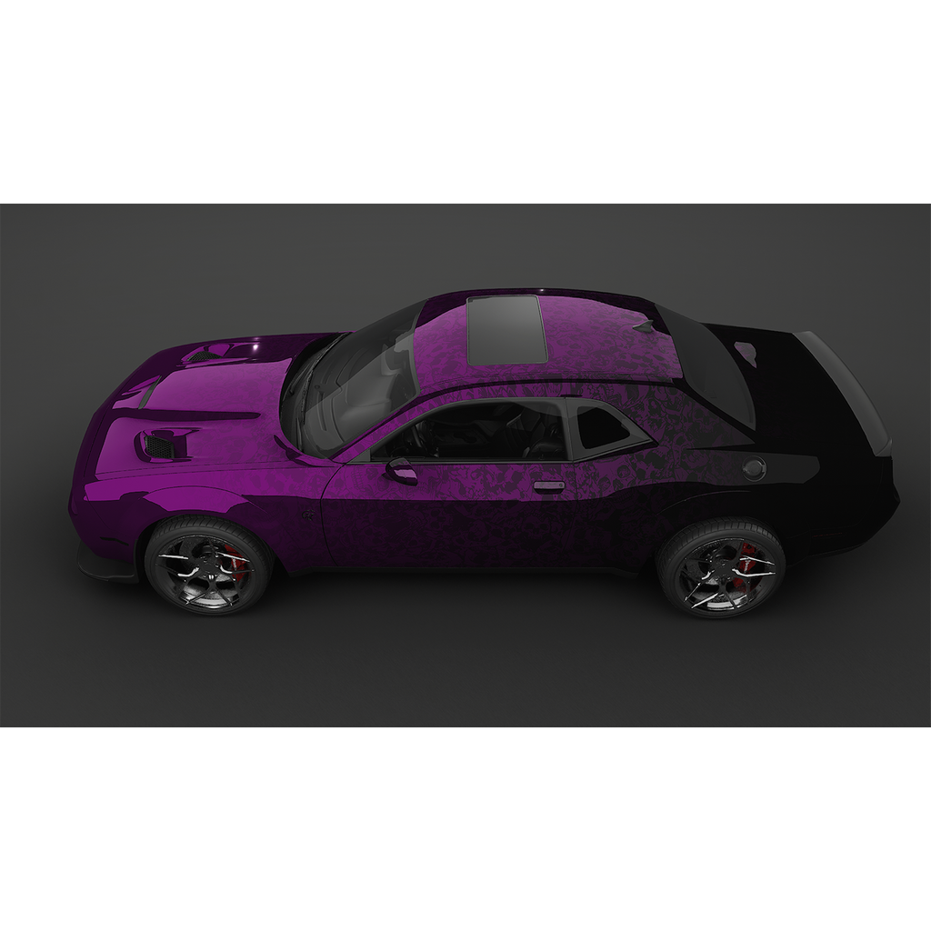 Vinyl Car Wrap Film - Skullyard (Purple)-Vehicle Wrap-Wraptek