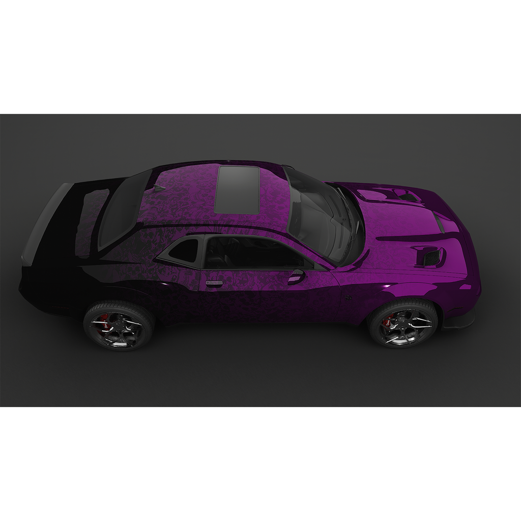 Vinyl Car Wrap Film - Skullyard (Purple)-Vehicle Wrap-Wraptek