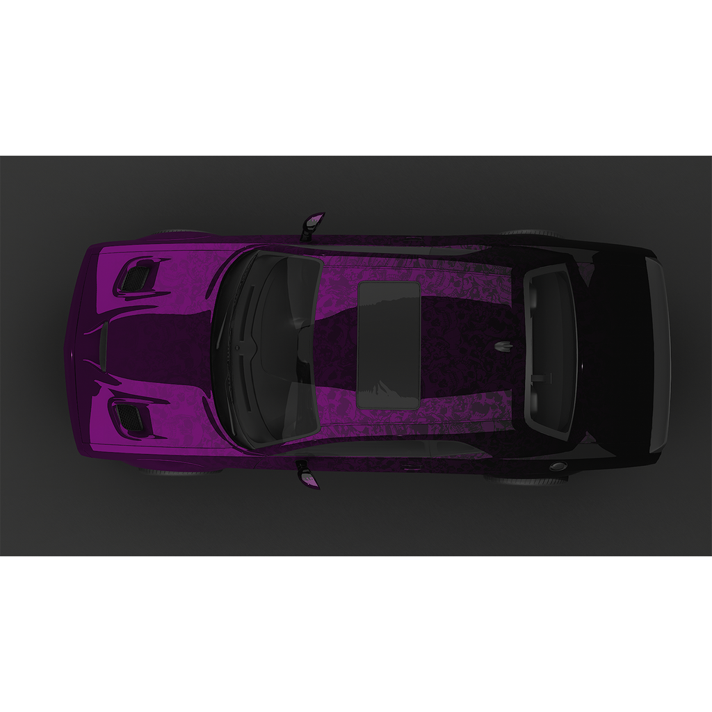 Vinyl Car Wrap Film - Skullyard (Purple)-Vehicle Wrap-Wraptek