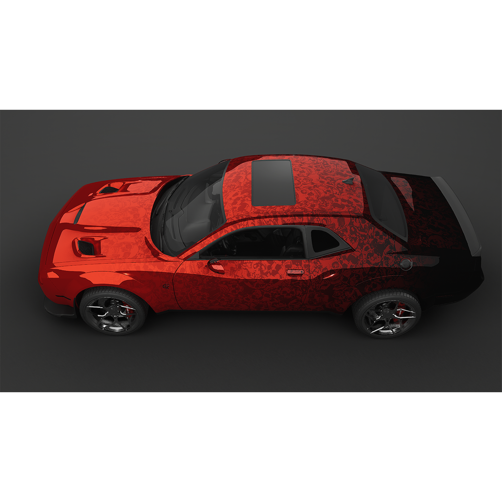 Vinyl Car Wrap Film - Skullyard (Red)-Vehicle Wrap-Wraptek