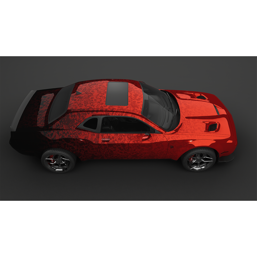 Vinyl Car Wrap Film - Skullyard (Red)-Vehicle Wrap-Wraptek
