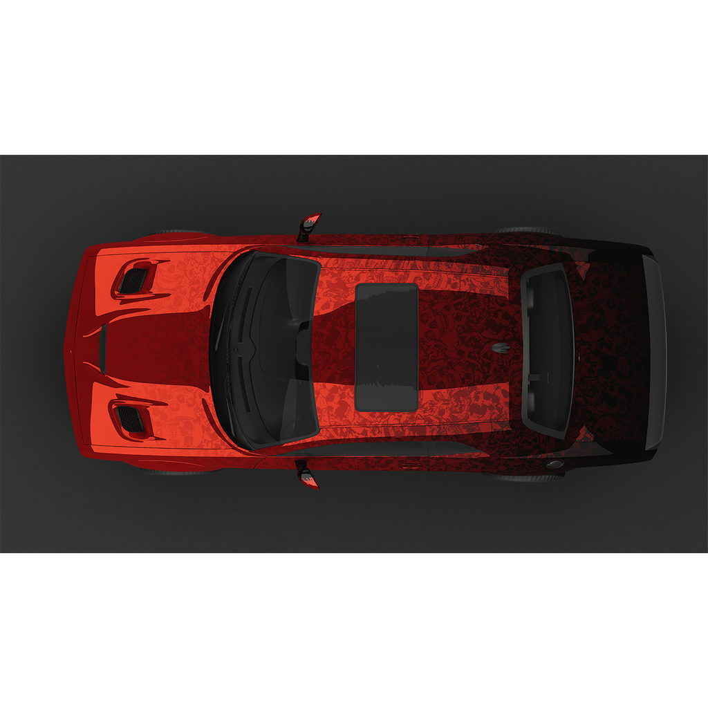 Vinyl Car Wrap Film - Skullyard (Red)-Vehicle Wrap-Wraptek