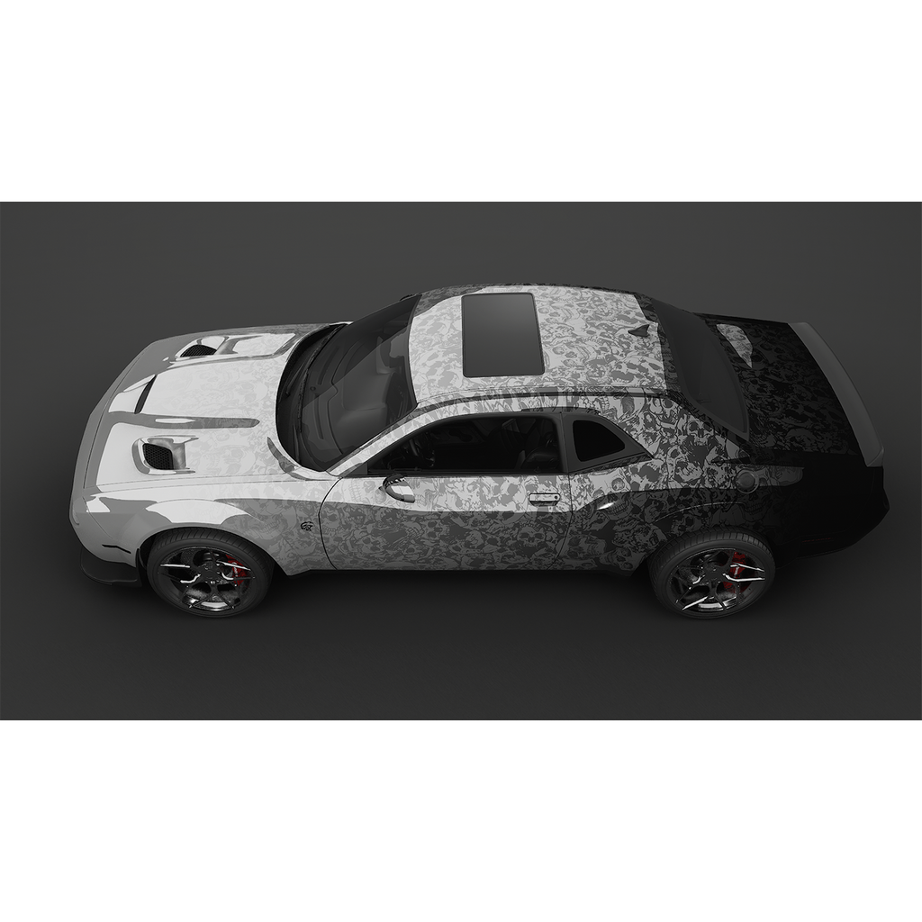 Vinyl Car Wrap Film - Skullyard (White)-Vehicle Wrap-Wraptek