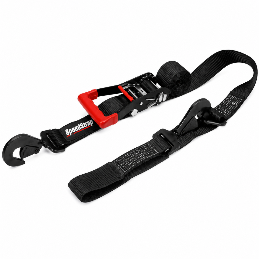 SSP27011 SpeedStrap 2In 10Ft Ratchet Tie Down Twisted Hooks Black