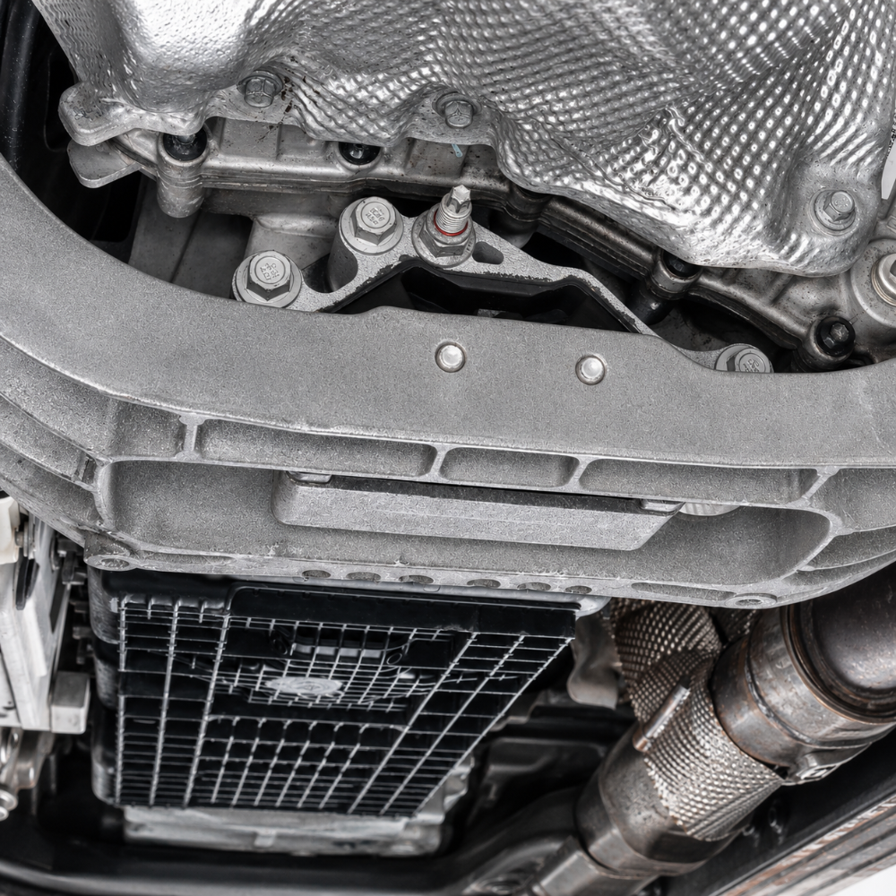 OEM Stock Transmission Mount Before Replacement View 2 2020+ Ford Explorer
