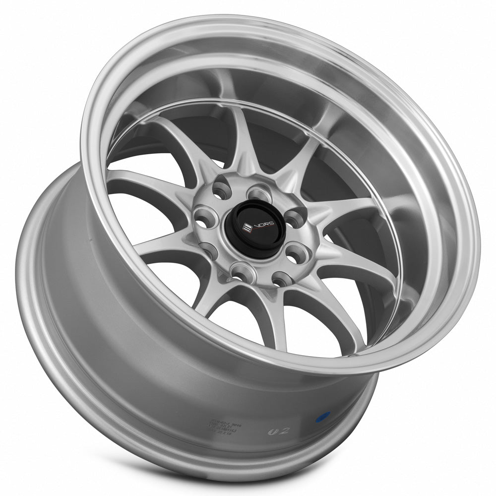 Vors Wheels Vors TR3 15x8 0 4x108mm 73.1mm Silver Machine Lip