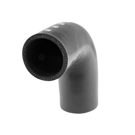 Turbosmart Silicon 90 Degree Reducer Elbow 2.00" to 2.50" Black (TS-HRE92025-BK) - High-Performance Silicone Hose