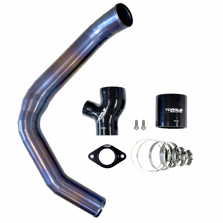 Torque Solution 15-21 Subaru WRX Top Mount Charge Pipe - Titanium Burnt Purple / Blue Torque Solution TQSTS-SU-843-PR