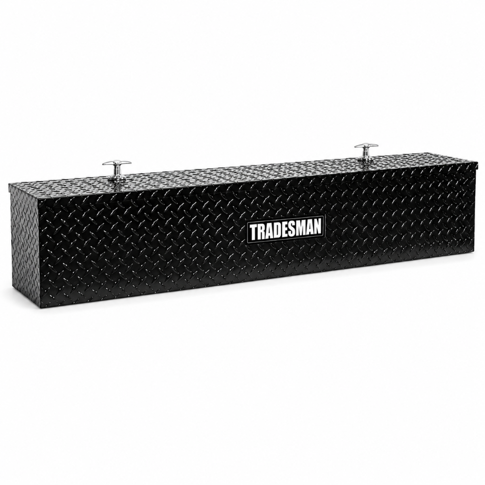 Tradesman 74460FM 60in Flush Mount Black Aluminum Truck Tool Box