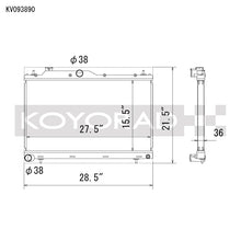 Load image into Gallery viewer, Koyo radiator vs factory plastic aluminum comparison