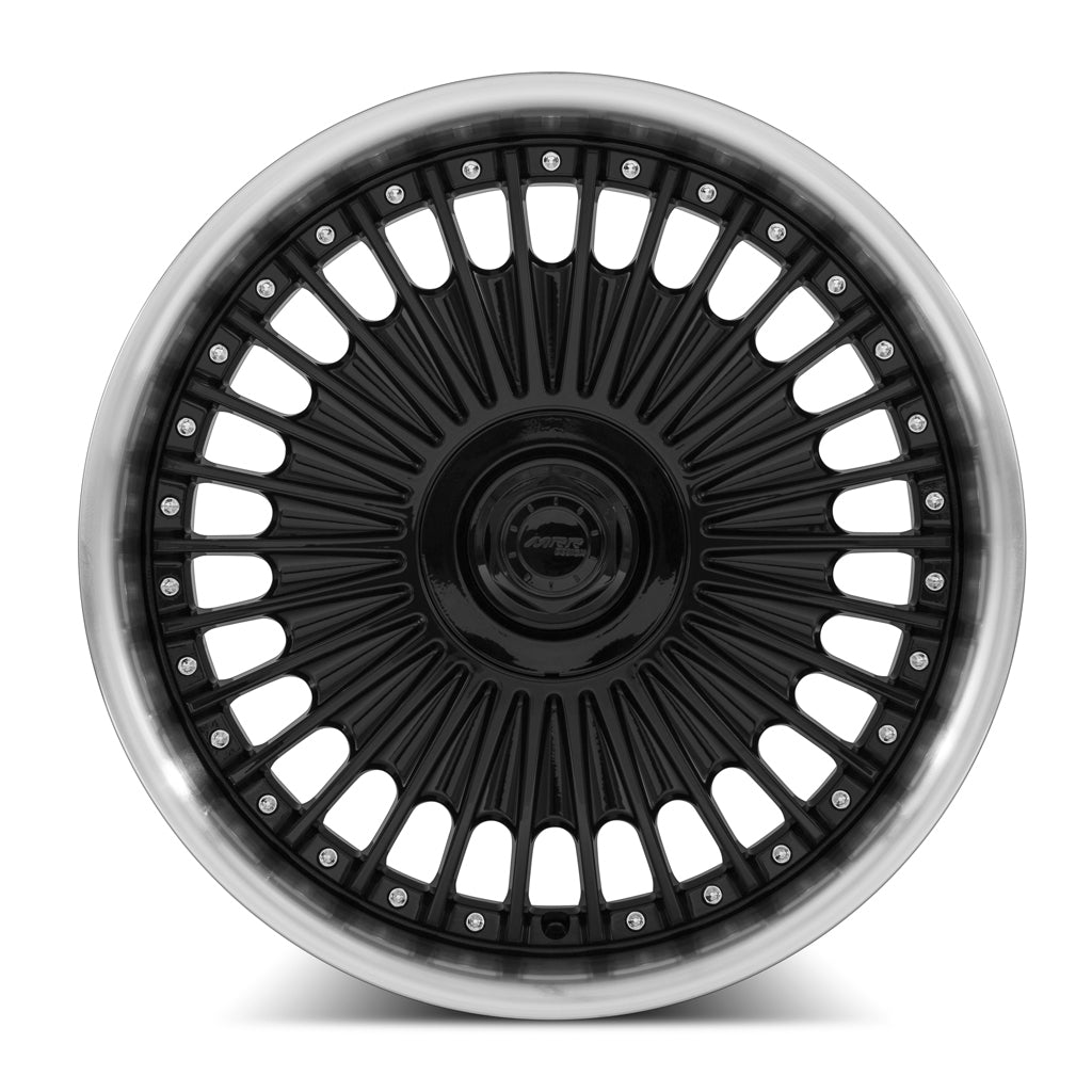 MRR Wheels MRR VP4 19x9.5 20-45 mm 66.6 - 74.1mm Black Machined Lip