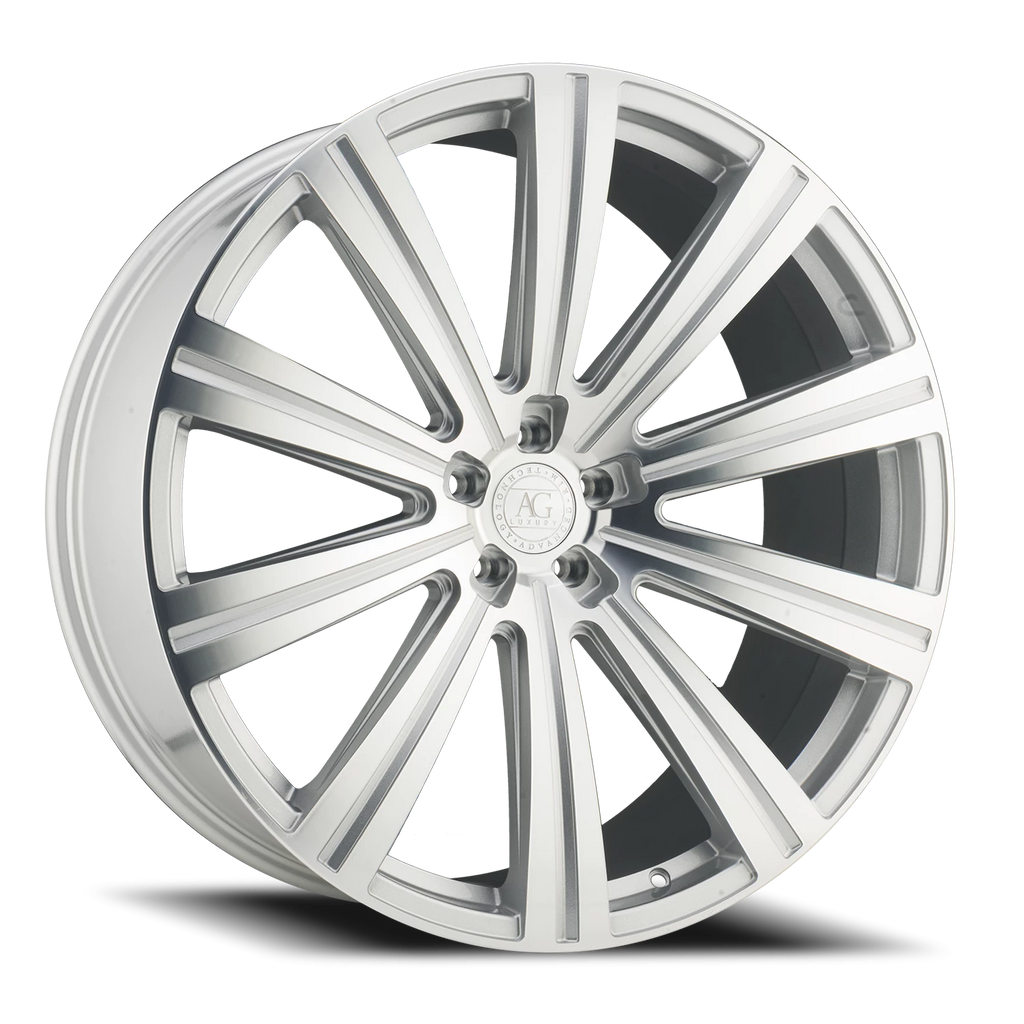 Avant Garde Vanguard 24x10 +35 5x120mm 72.6mm Gloss Black Machined Spoke Faces