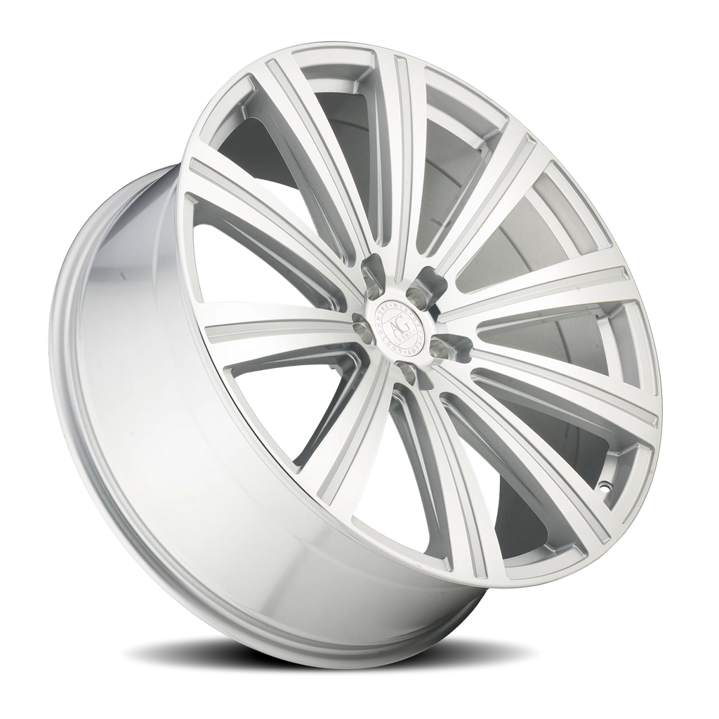Avant Garde Vanguard 24x9.5 +15 5x120mm 72.6mm Gloss Black Machined Spoke Faces