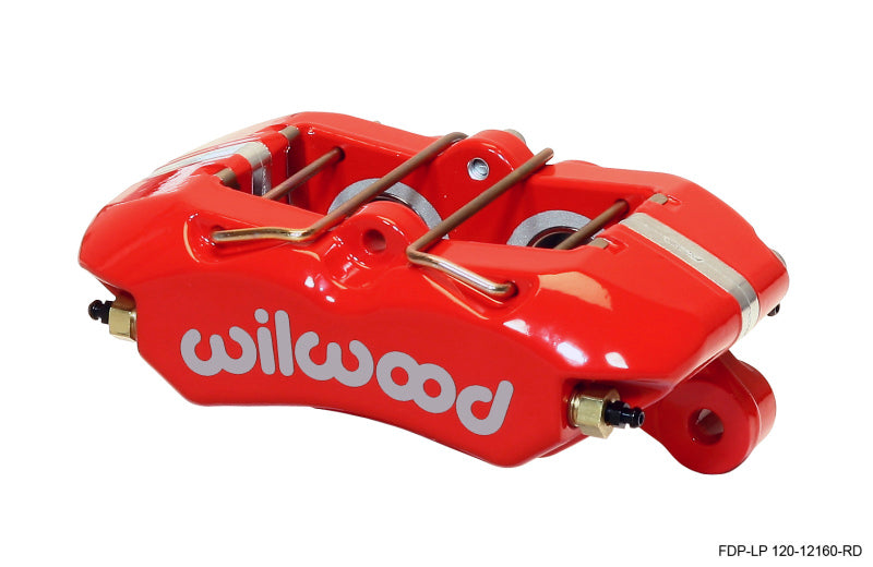 Wilwood Caliper-Dynapro Low-Profile 5.25in Mount - Red 1.12in Pistons .81in Disc-Brake Calipers - Perf-Wilwood