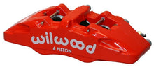 Load image into Gallery viewer, Wilwood Caliper-Forged Dynapro 6 5.25in Mount-Red-R/H 1.62/1.12/1.12in Pistons 0.81in Disc - Black Ops Auto Works