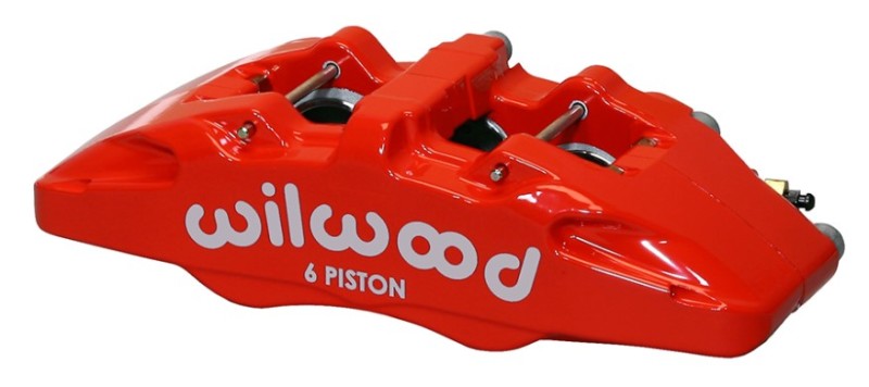 Wilwood Caliper-Forged Dynapro 6 5.25in Mount-Red-R/H 1.38/1.00/1.00in Pistons .81in Disc - Black Ops Auto Works