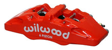 Load image into Gallery viewer, Wilwood Caliper-Forged Dynapro 6 5.25in Mount-Red-R/H 1.38/1.00/1.00in Pistons .81in Disc - Black Ops Auto Works