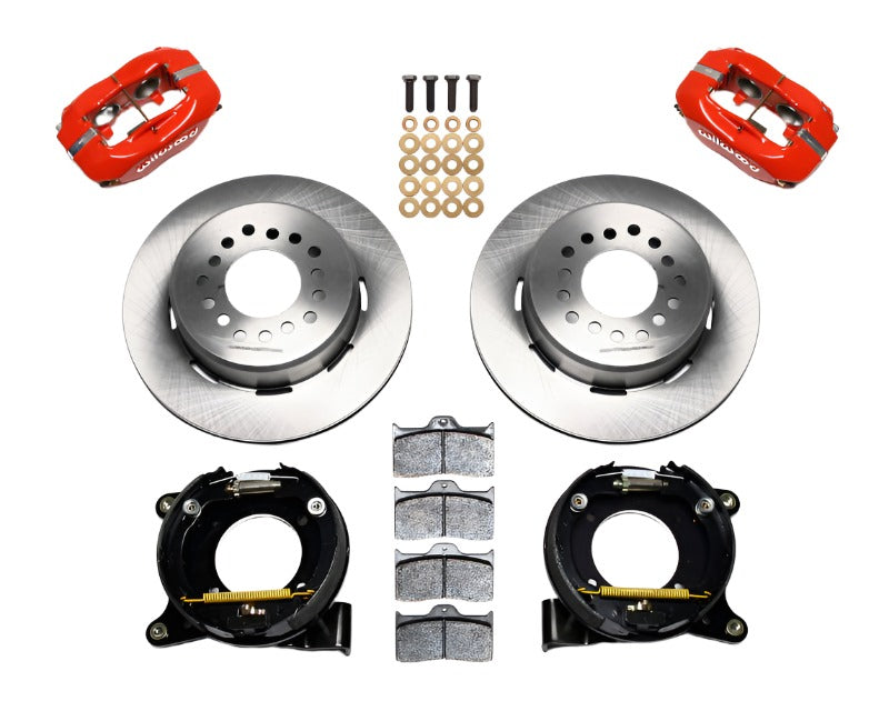 Wilwood Forged Dynalite P/S Park Brake Kit Red Chevy C-10 2.42 Offset 5-lug - Black Ops Auto Works
