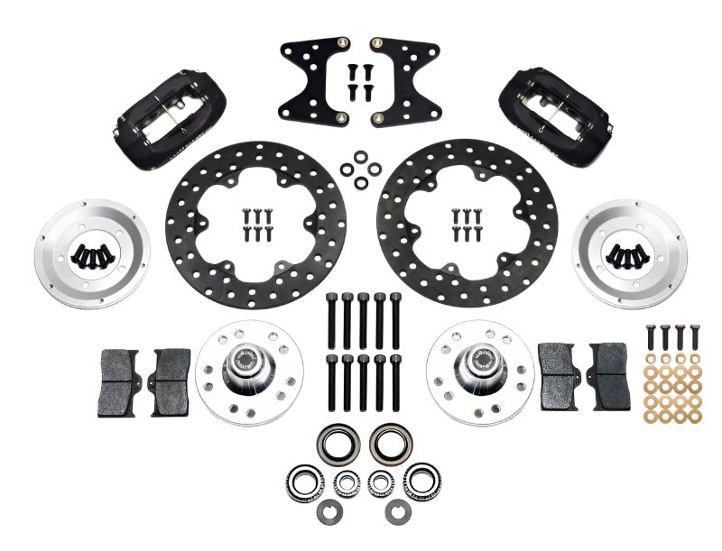 Wilwood Forged Dynalite Front Drag Kit Drilled Rotor 71-80 Pinto/Mustang II Disc & Drum - Black Ops Auto Works
