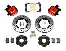 Load image into Gallery viewer, Wilwood Combination Parking Brake Rear Kit 11.00in Drilled Red Civic / Integra Disc 2.39 Hub Offset - Black Ops Auto Works